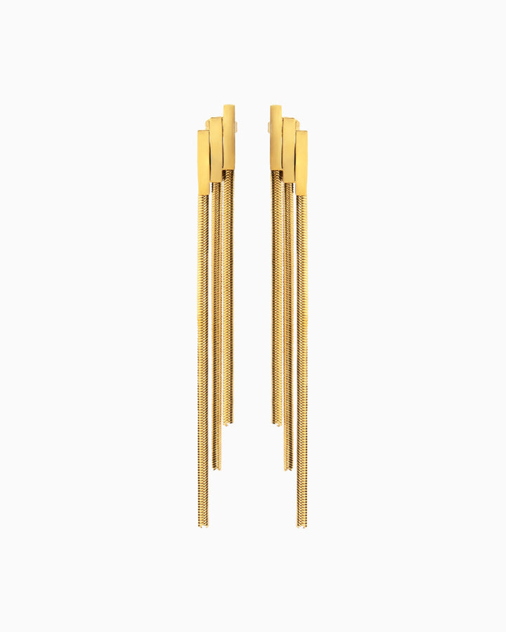 Aurelia Tiered Strand Stud Earrings in Gold | Zoe Olivia Jewellery Australia