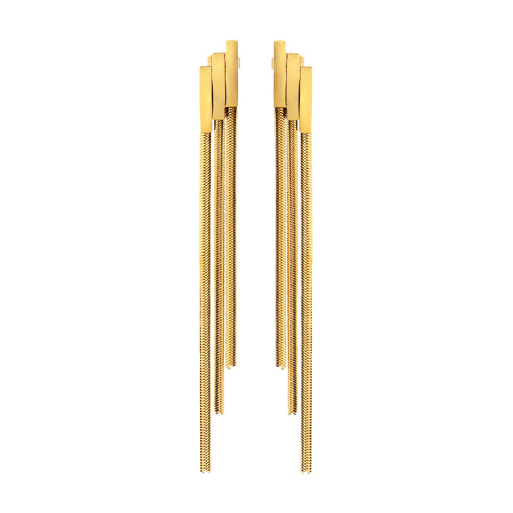 Aurelia Tiered Strand Stud Earrings in Gold
