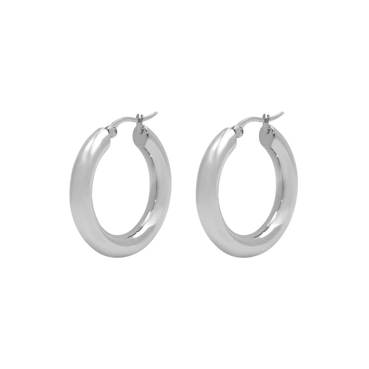 Aurelia Classic Round Hoops in Silver 31mm