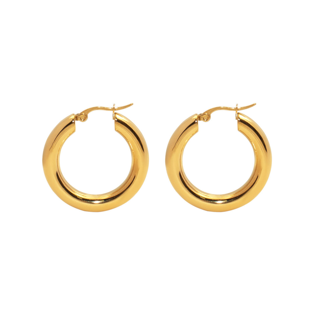 Aurelia Classic Round Hoops in Gold 31mm
