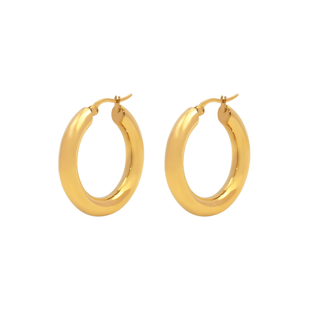 Aurelia Classic Round Hoops in Gold 31mm