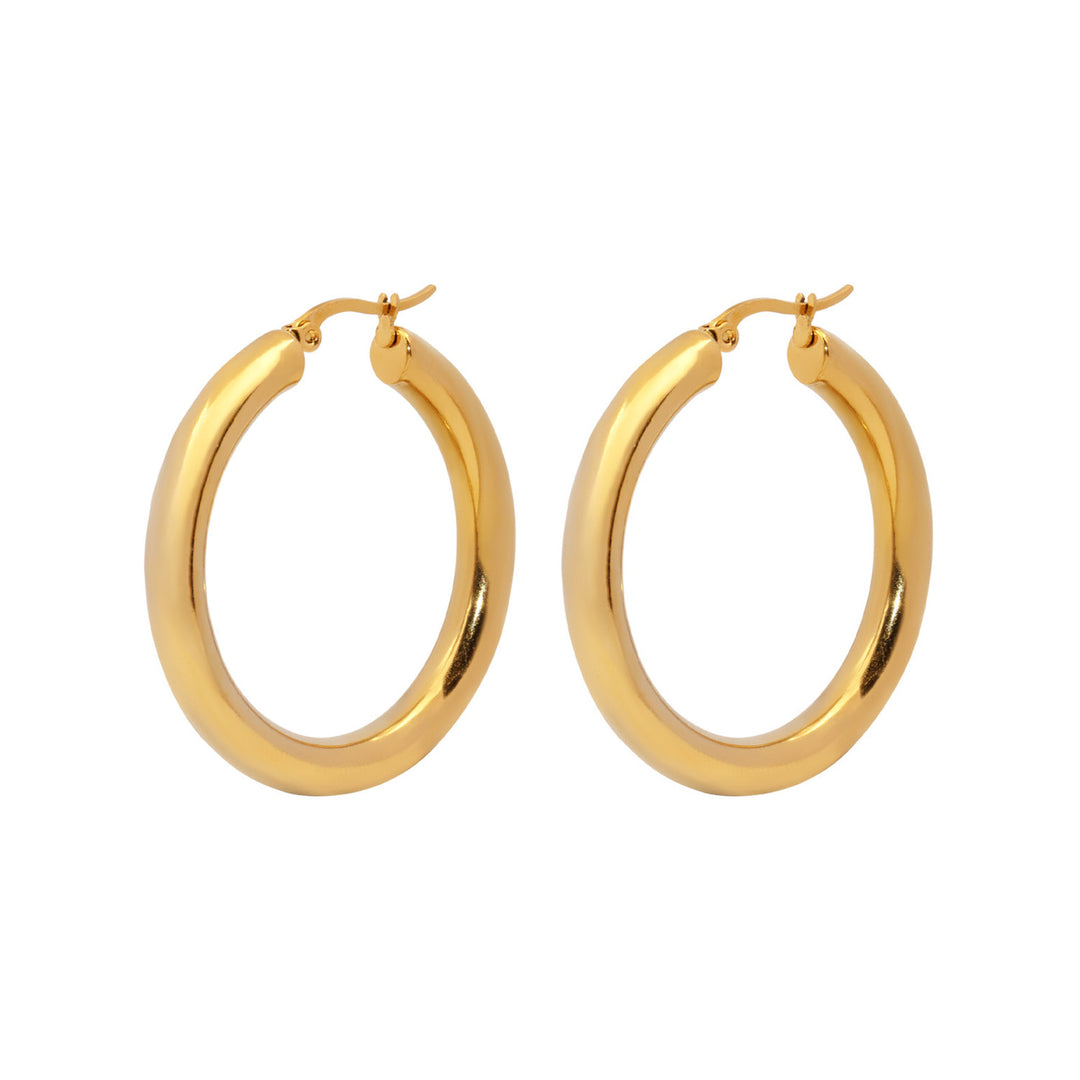 Aurelia Classic Round Hoops in Gold 41mm