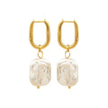 Luna Freshwater Baroque Pearl Huggies in Gold