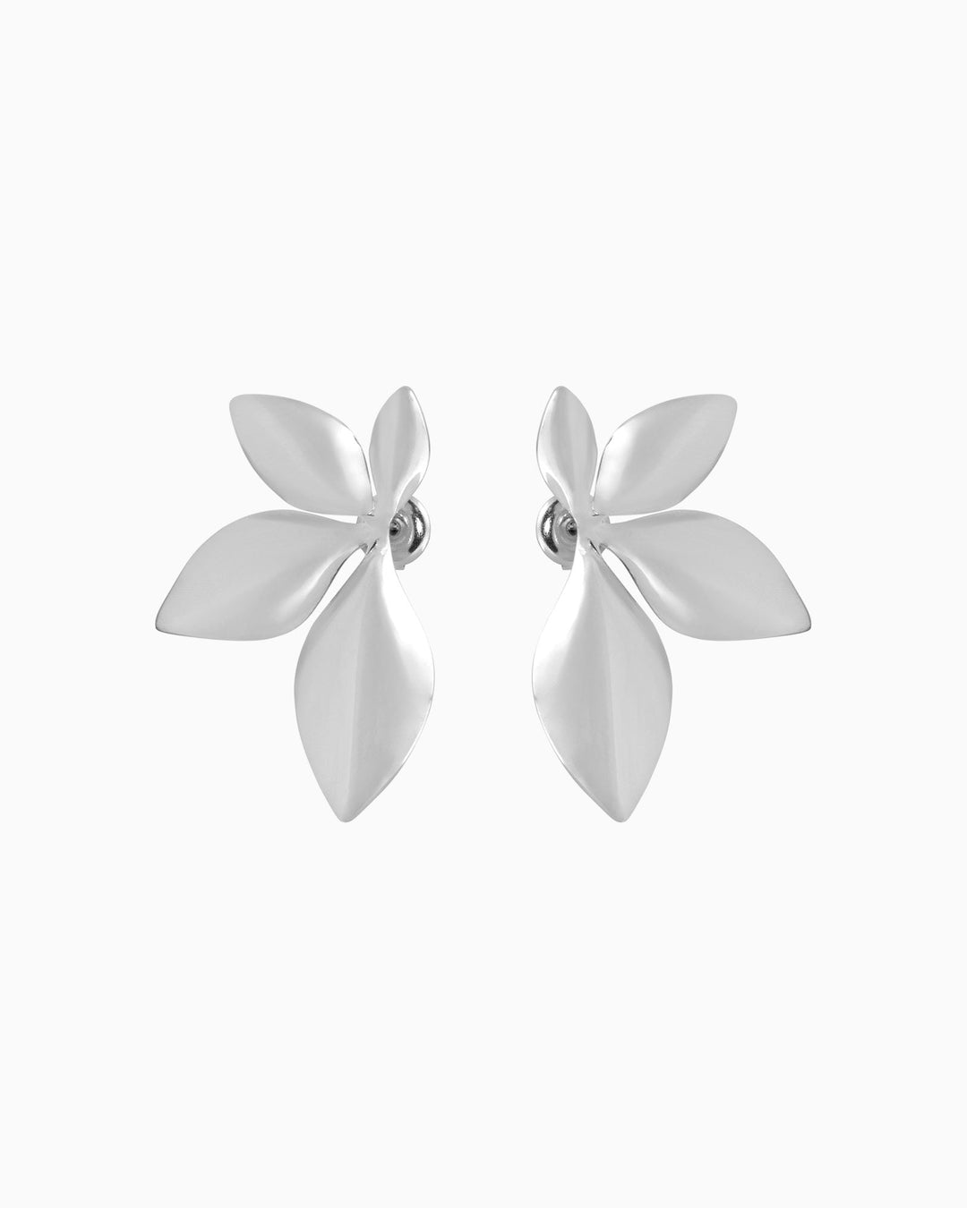 Aurelia Flower Stud Earrings in Silver | Zoe Olivia Jewellery Australia