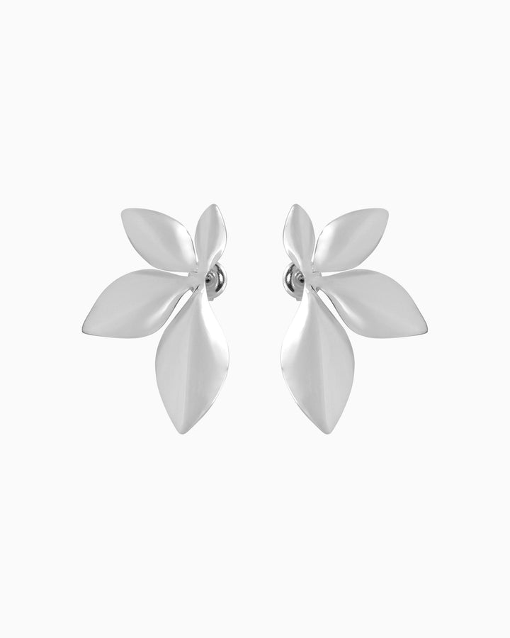Aurelia Flower Stud Earrings in Silver | Zoe Olivia Jewellery Australia