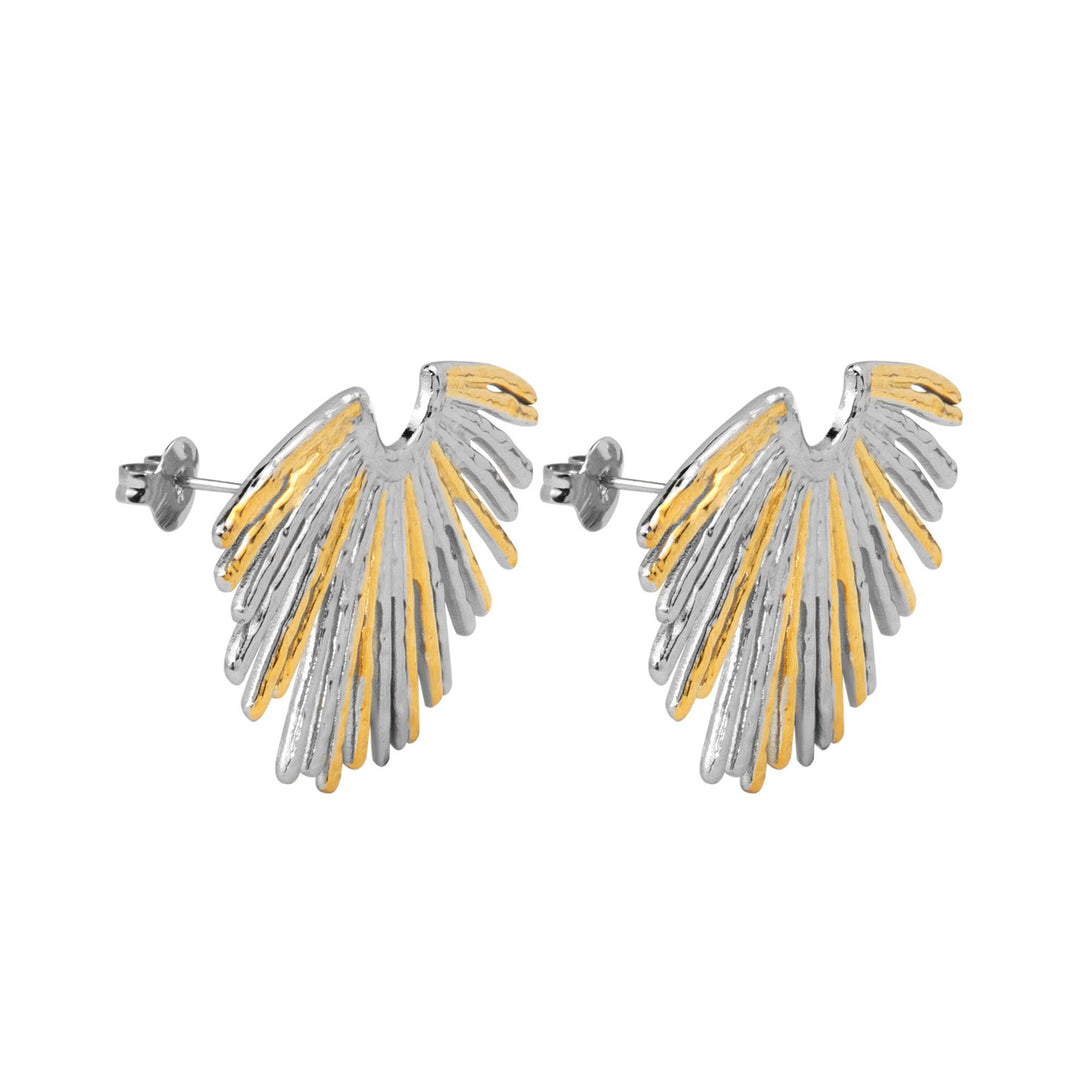 Aurelia Two-Tone Firework Stud Earrings