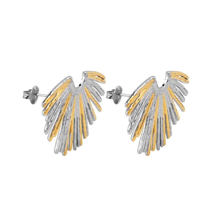 Aurelia Two-Tone Firework Stud Earrings