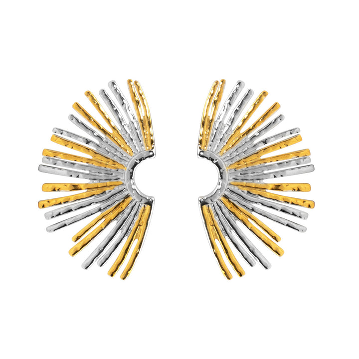 Aurelia Two-Tone Firework Stud Earrings