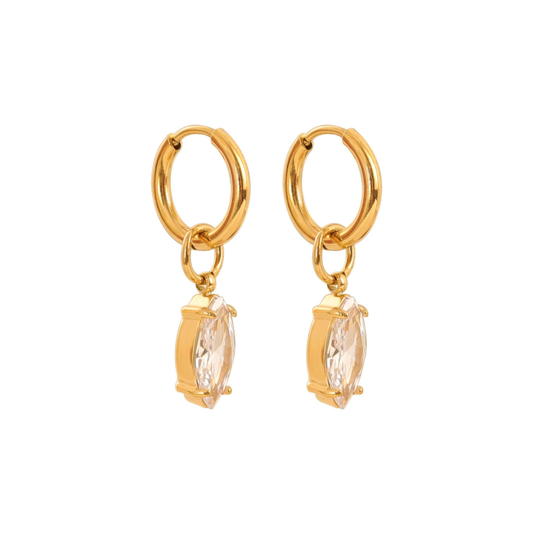 Aurora Gold Marquise Cubic Zirconia Drop Earrings