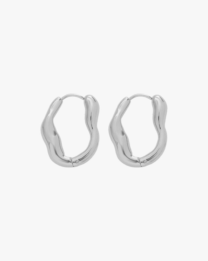 Muse Silver Thick Organic Flow Earrings