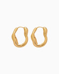 Muse Gold Thick Organic Flow Earrings