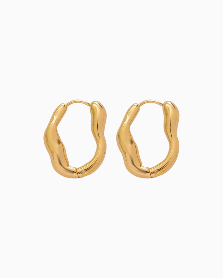 Muse Gold Thick Organic Flow Earrings