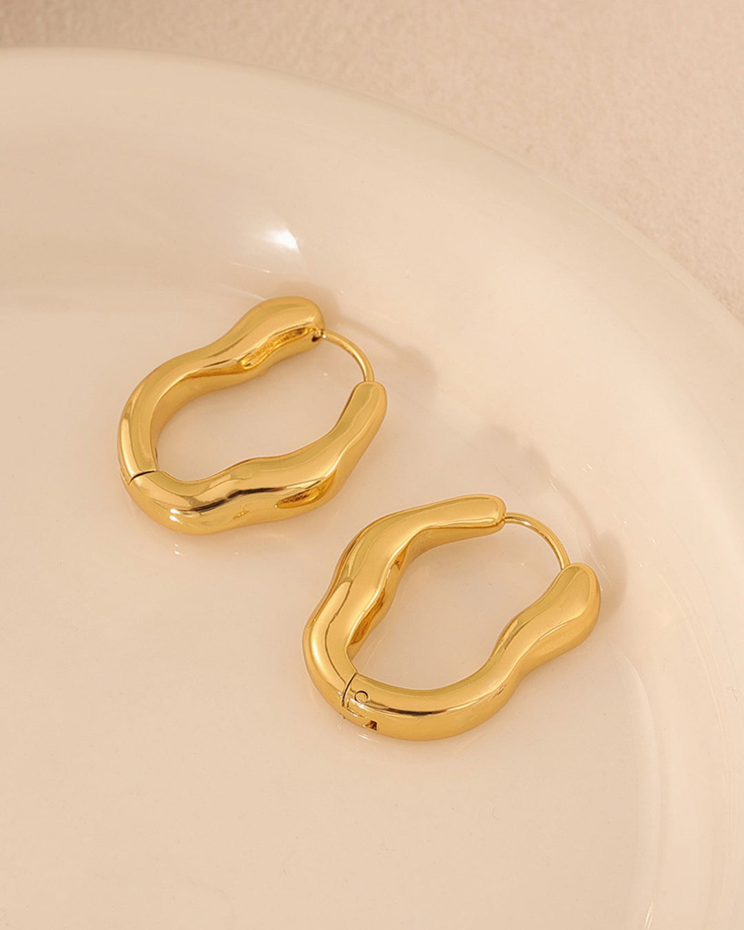 Muse Gold Thick Organic Flow Earrings