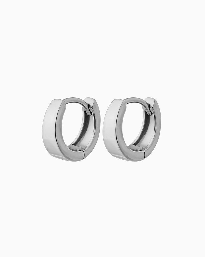 Essentials Silver Tapered Huggies