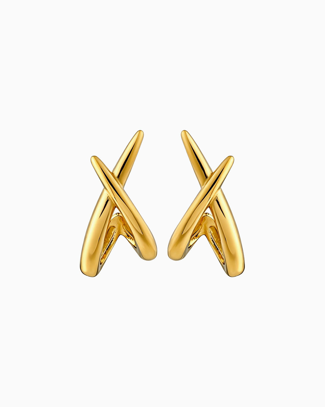 Essentials Gold Cross Stud Earrings