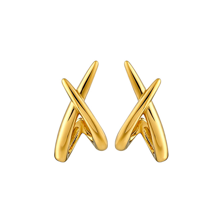 Essentials Gold Cross Stud Earrings