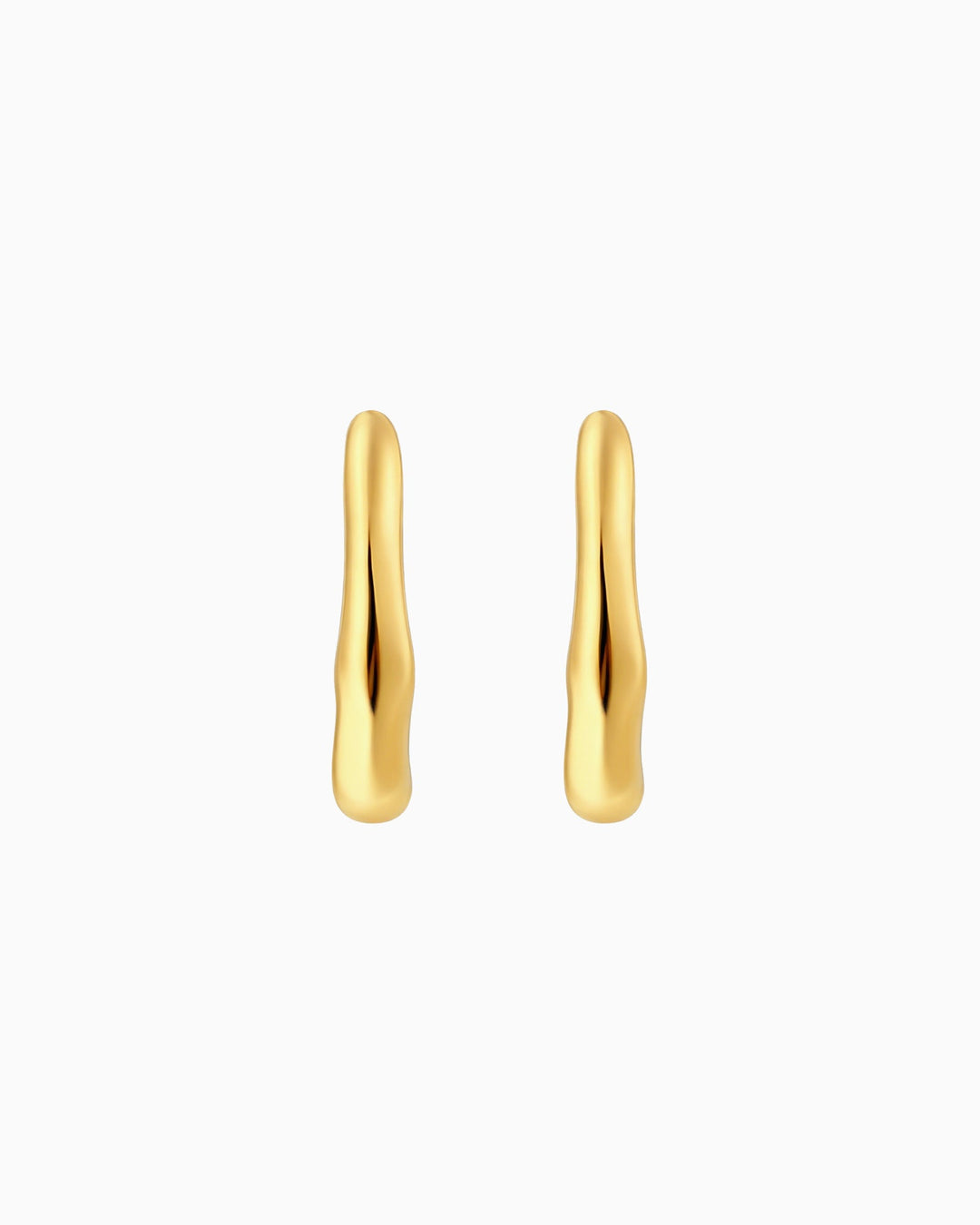 Muse Gold Fluid Hoop Earrings