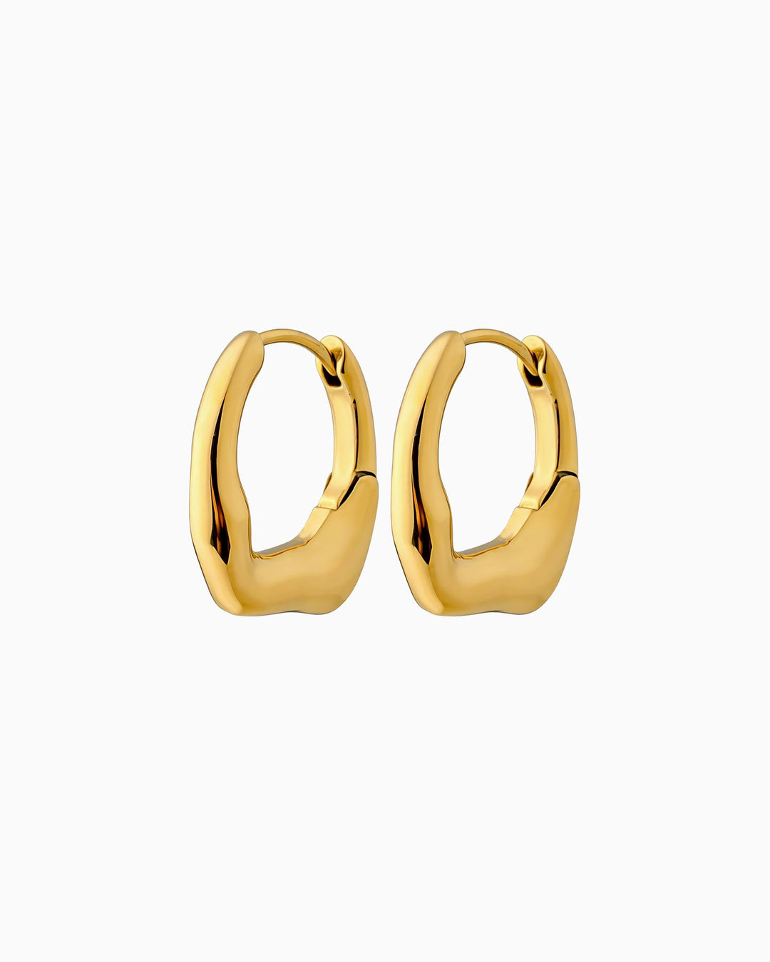 Muse Gold Fluid Hoop Earrings