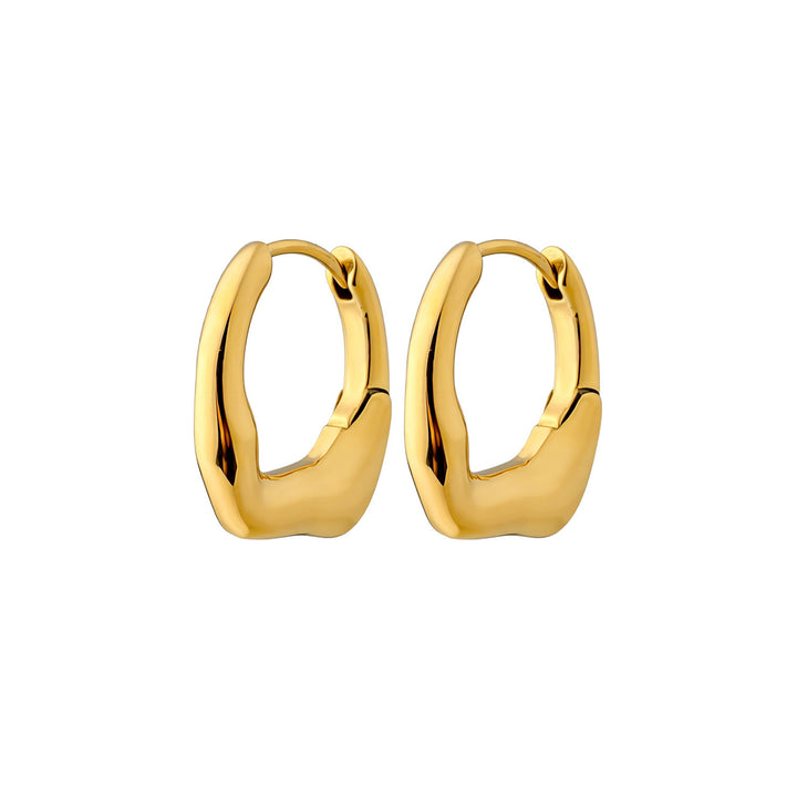 Muse Gold Fluid Hoop Earrings