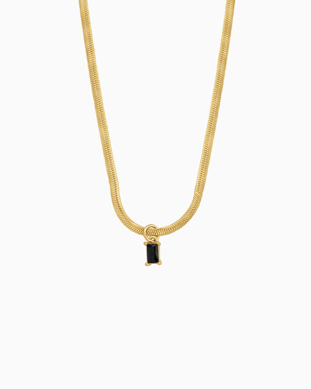 Aurora Luxe Herringbone & Cubic Zirconia Pendant Necklace | Zoe Olivia Jewellery Australia