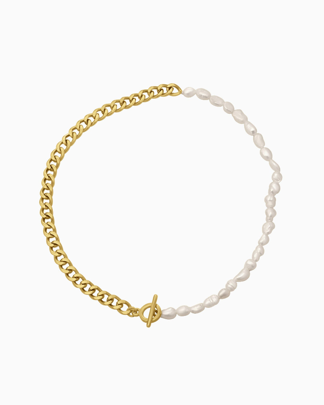 Opaline Freshwater Pearl Half Chain Statement FOB Necklace | Zoe Olivia Jewellery Australia