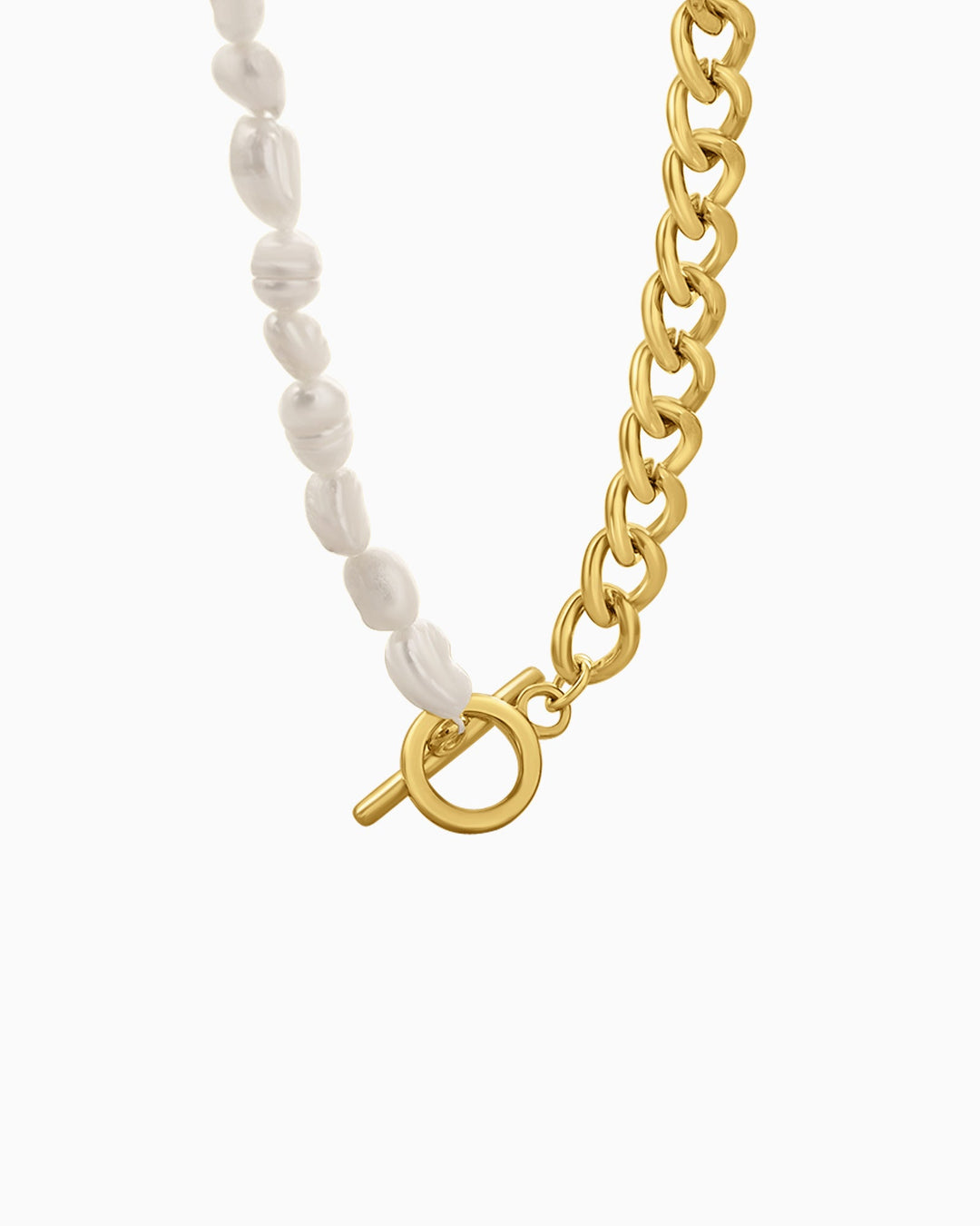 Opaline Freshwater Pearl Half Chain Statement FOB Necklace | Zoe Olivia Jewellery Australia