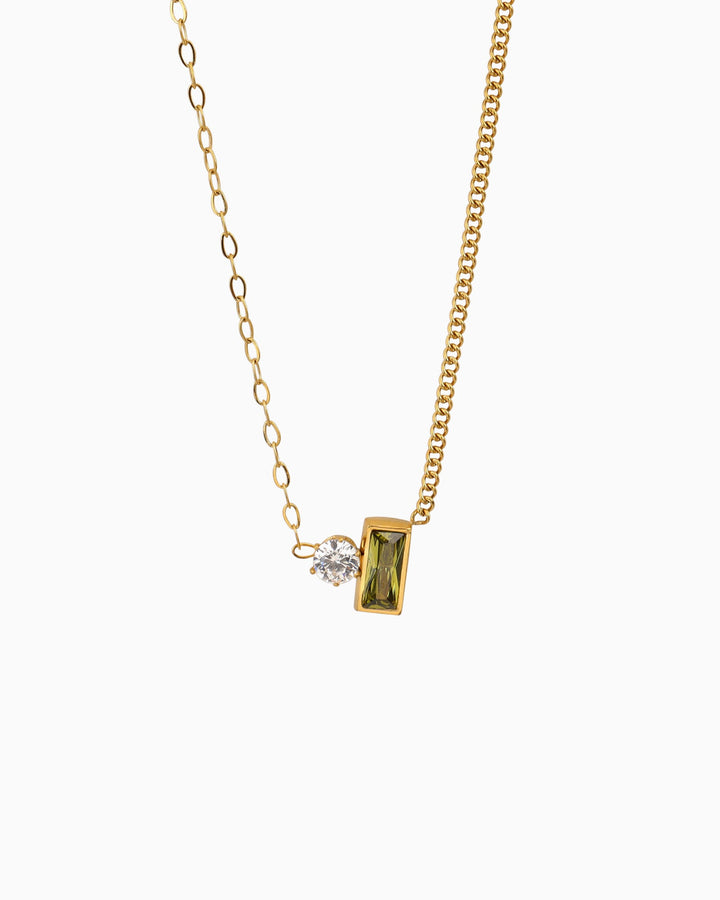 Aurora Modern Dual Stone Necklace | Zoe Olivia Jewellery Australia
