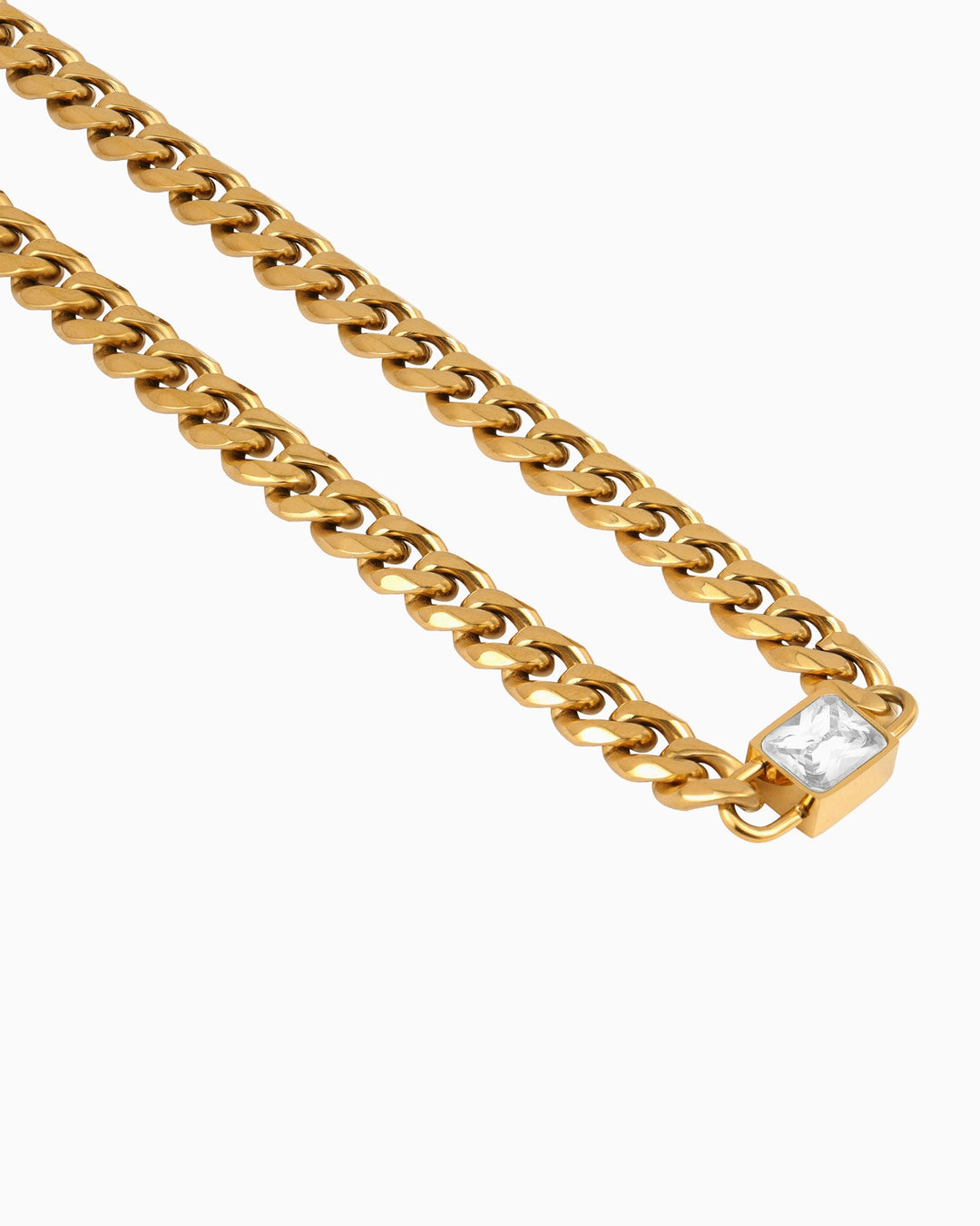 Aurora Cubic Zirconia Curb Link Necklace | Zoe Olivia Jewellery Australia