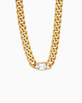 Aurora Cubic Zirconia Curb Link Necklace | Zoe Olivia Jewellery Australia