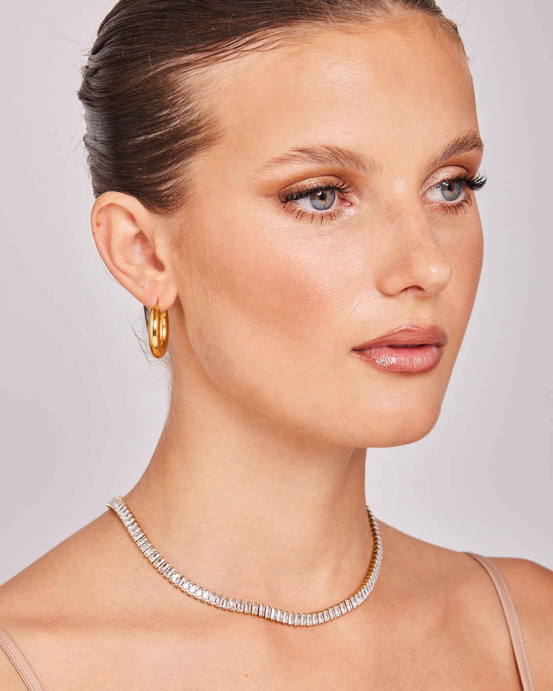 Aurora Classic Cubic Zirconia Slider Tennis Necklace | Zoe Olivia Jewellery Australia