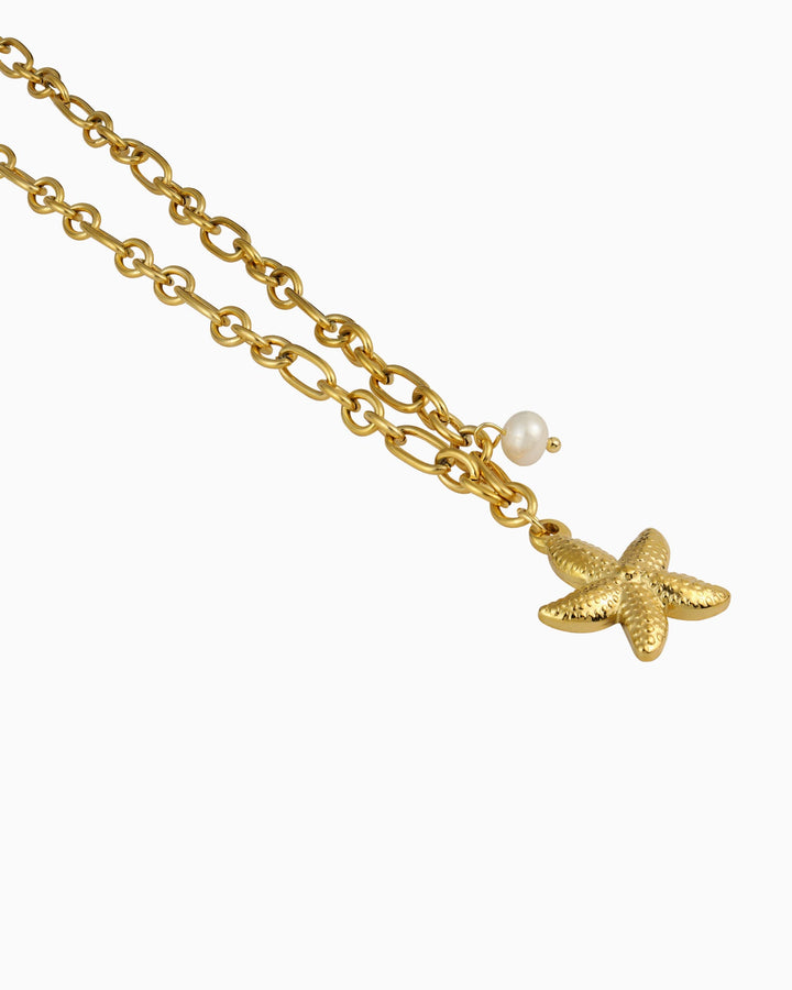 Drift Pearl and Star Link Necklace | Zoe Olivia Jewellery Australia