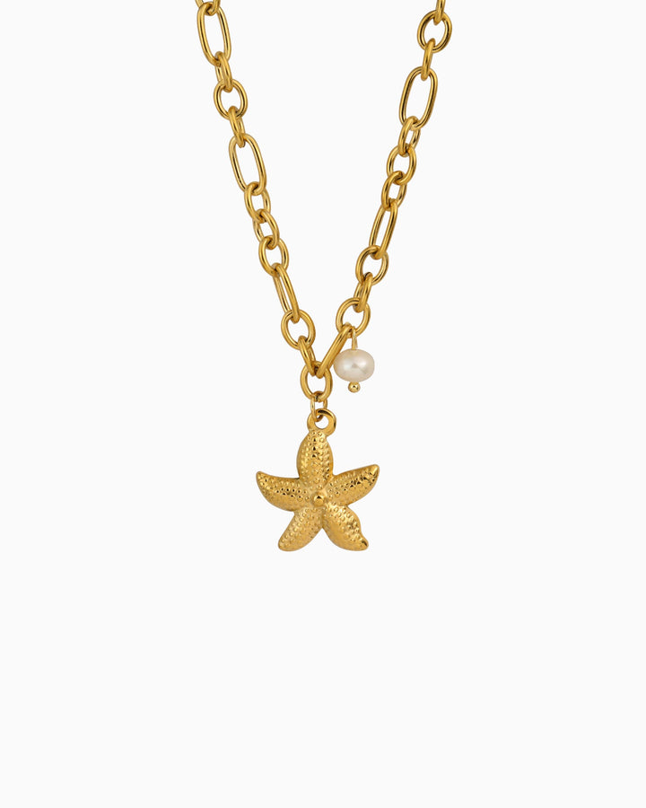 Drift Pearl and Star Link Necklace | Zoe Olivia Jewellery Australia