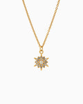 Iridescent Opal & Cubic Zirconia Star Necklace in Gold | Zoe Olivia Jewellery Australia