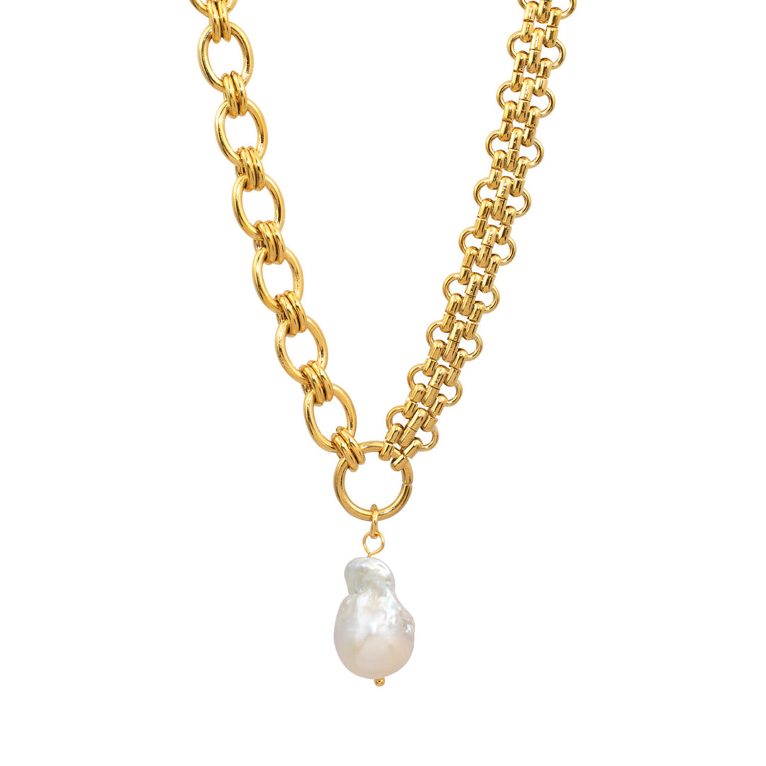 Luna Chunky Pearl Statement Necklace