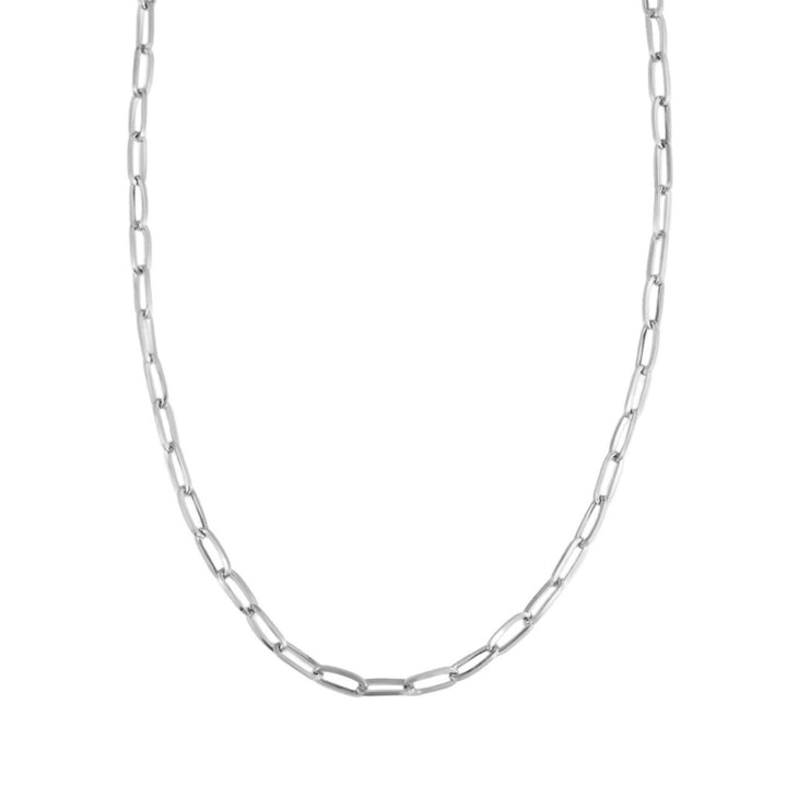 Essentials Silver Mini Paper Link Necklace