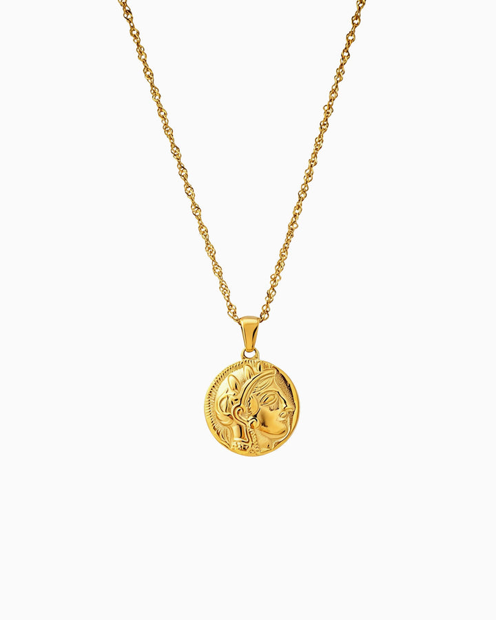 Muse Gold Medallion Twist chain Necklace