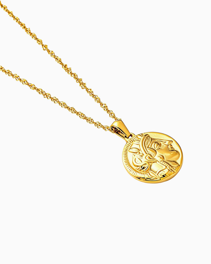 Muse Gold Medallion Twist chain Necklace