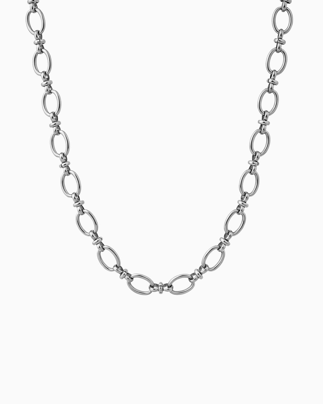 Muse Silver Large Intermittent Link Necklace