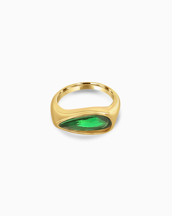 Aurora Teardrop Shaped Cubic Zirconia Ring | Zoe Olivia Jewellery Australia