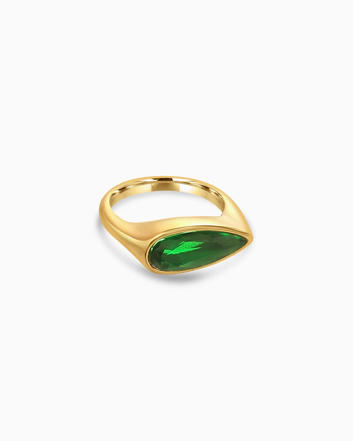 Aurora Teardrop Shaped Cubic Zirconia Ring | Zoe Olivia Jewellery Australia