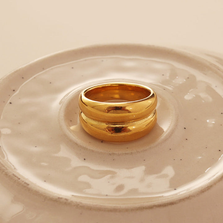 Muse Gold Double Dome Ring