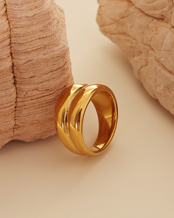 Muse Gold Double Dome Ring