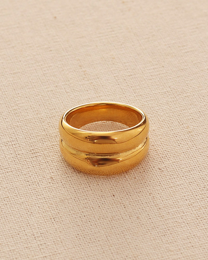 Muse Gold Double Dome Ring