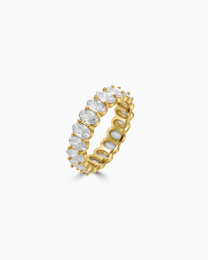 Classic Oval Eternity Band with Cubic Zirconia | Zoe Olivia Jewellery Australia