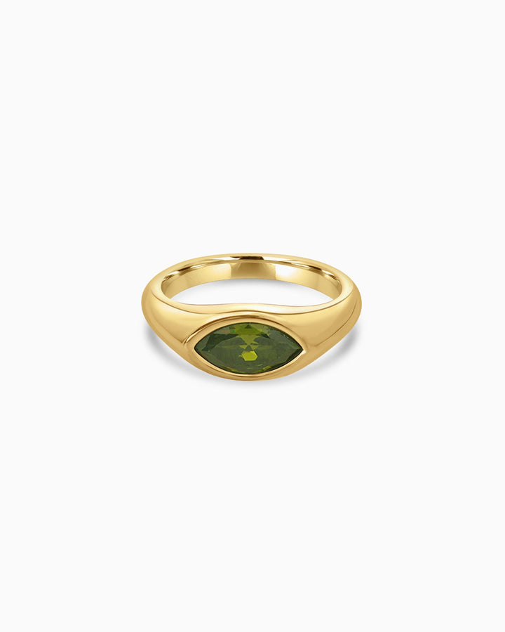 Aurora Mini Cubic Zirconia Signet Ring | Zoe Olivia Jewellery Australia