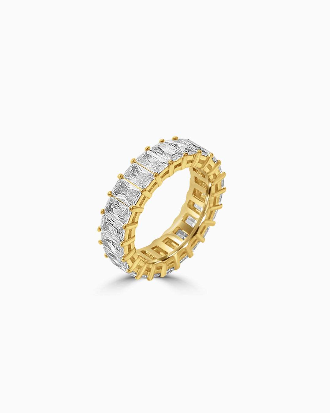 Classic Emerald Eternity Band with Cubic Zirconia | Zoe Olivia Jewellery Australia