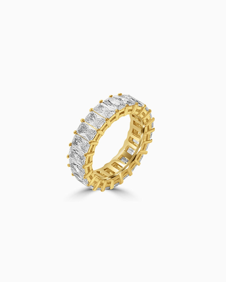 Classic Emerald Eternity Band with Cubic Zirconia | Zoe Olivia Jewellery Australia