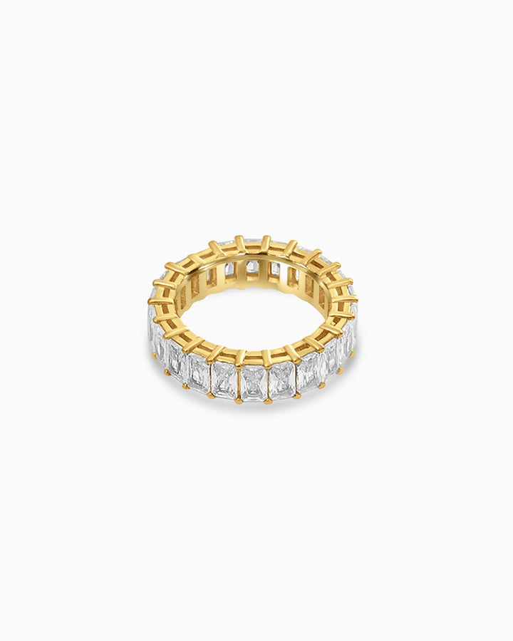 Classic Emerald Eternity Band with Cubic Zirconia | Zoe Olivia Jewellery Australia