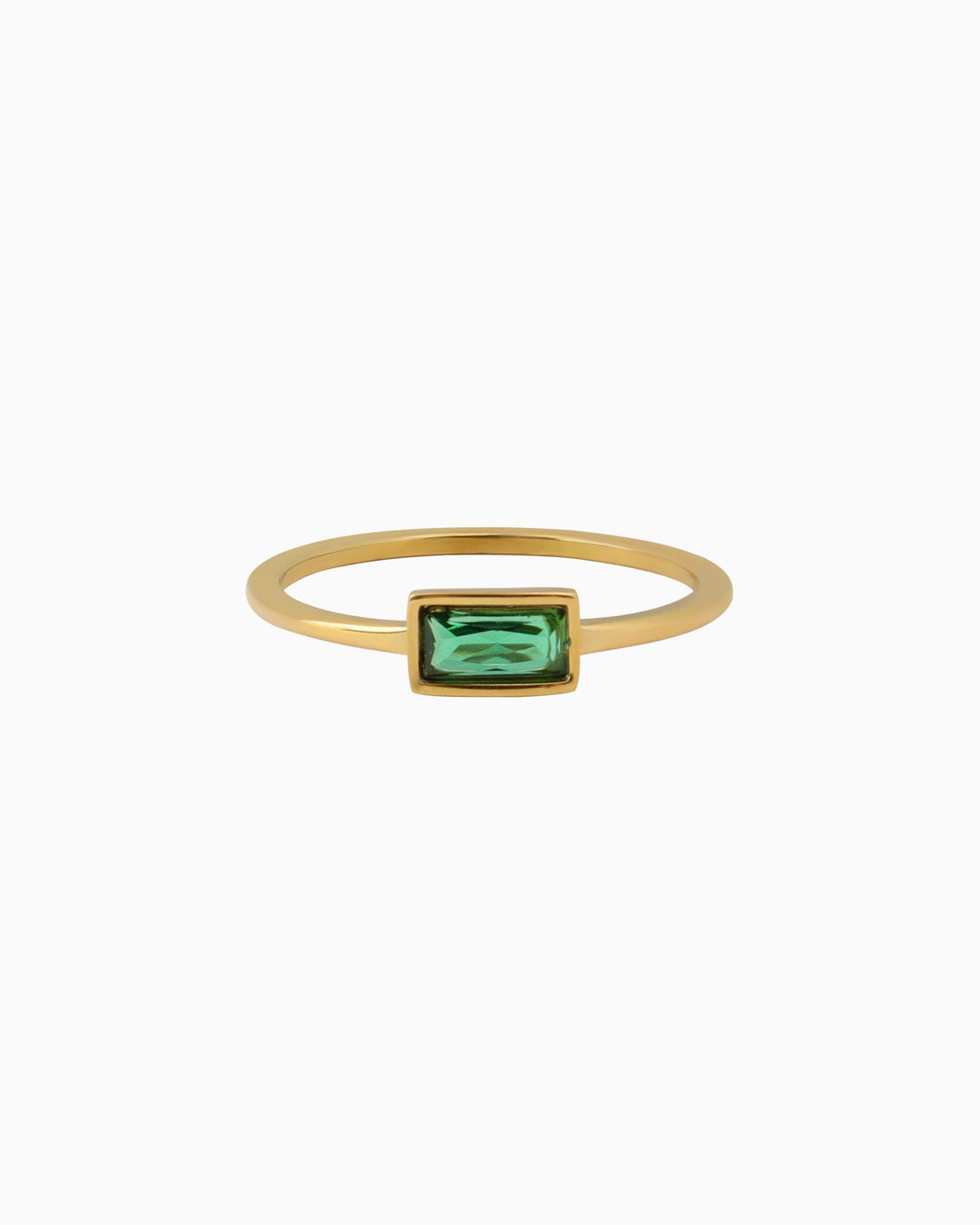 Aurora Dainty Baguette Cubic Zirconia Ring | Zoe Olivia Jewellery Australia