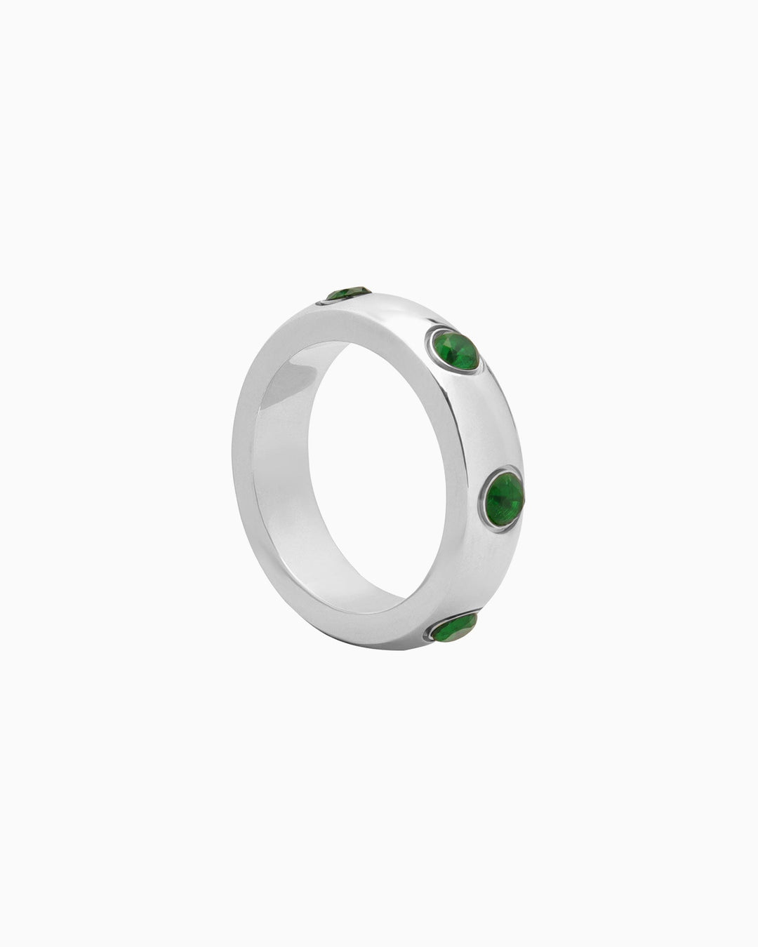 Aurora Thick Band Round Cubic Zirconia Ring | Zoe Olivia Jewellery Australia